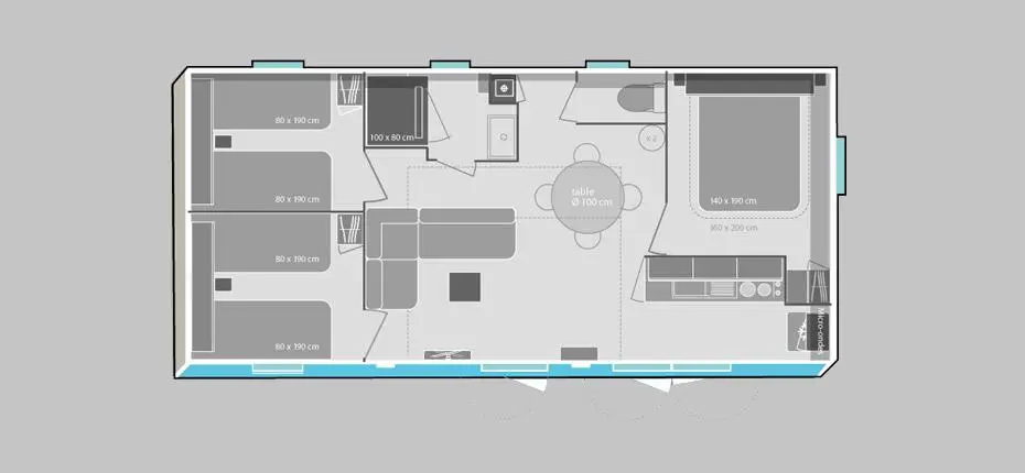 mobil-home 3 chambres Saint-Denis d’Oléron